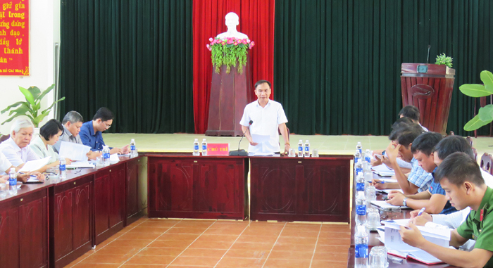 Đồng chí Nguyễn Quốc Hoàn phát biểu tại buổi giám sát. Ảnh: THÚY HẰNG